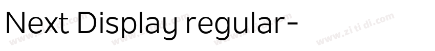 Next Display regular字体转换